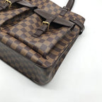 Louis Vuitton Damier Ebene Line Uzes Leather Tote Shoulder Bag Brown — view 6