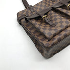 Louis Vuitton Damier Ebene Line Uzes Leather Tote Shoulder Bag Brown — view 5