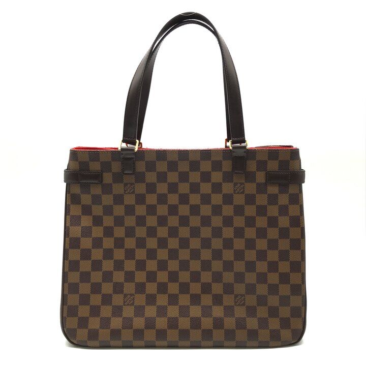 Louis Vuitton Damier Ebene Line Uzes Leather Tote Shoulder Bag Brown — view 3