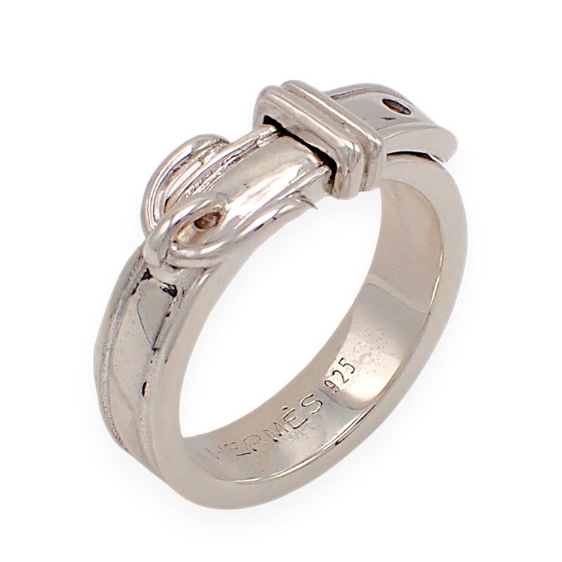 Hermes Ceinture Belt Ring 925 Sterling Silver Accessory