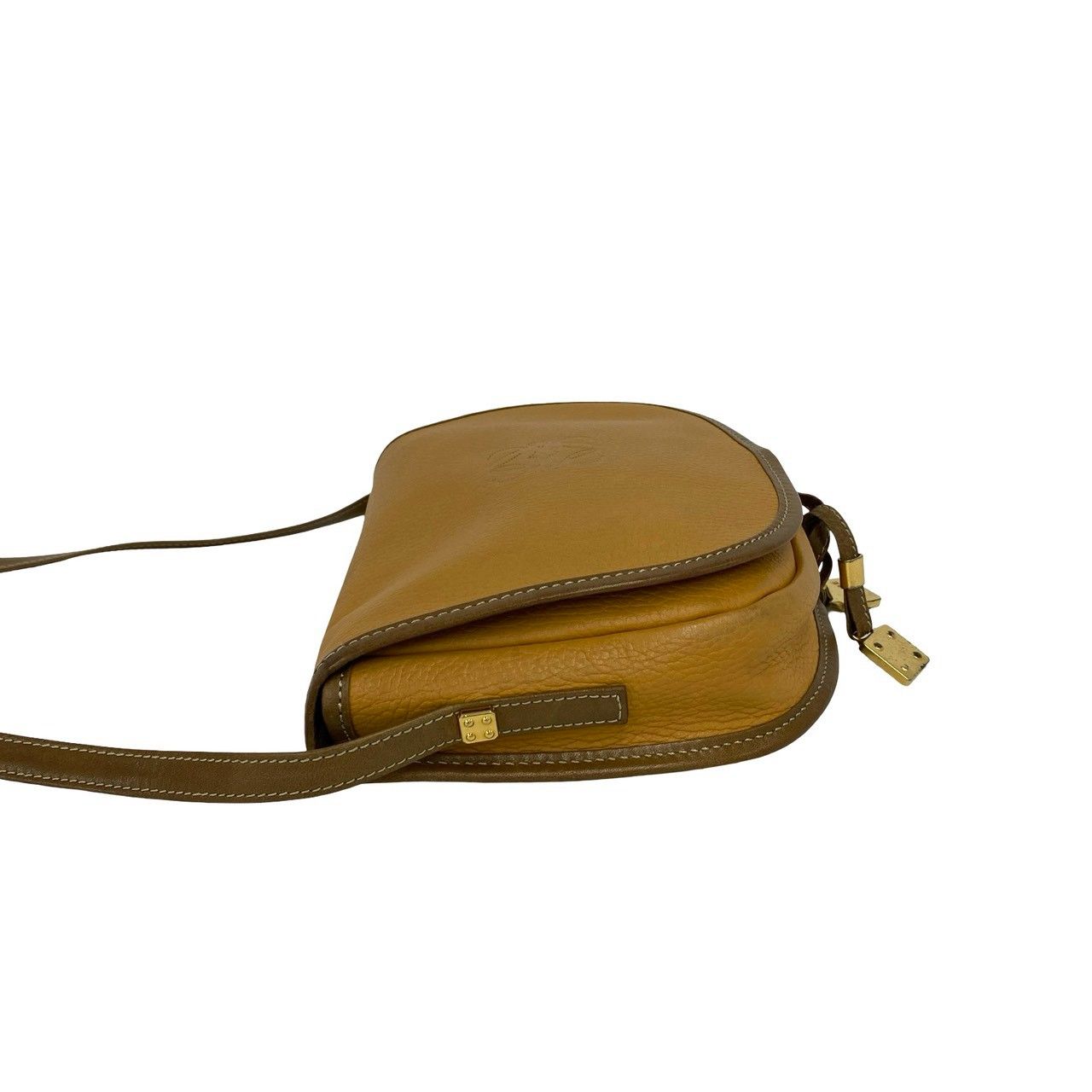 Loewe Vintage Anagram Logo Leather Mini Shoulder Bag Crossbody Pochette Brown — view 5