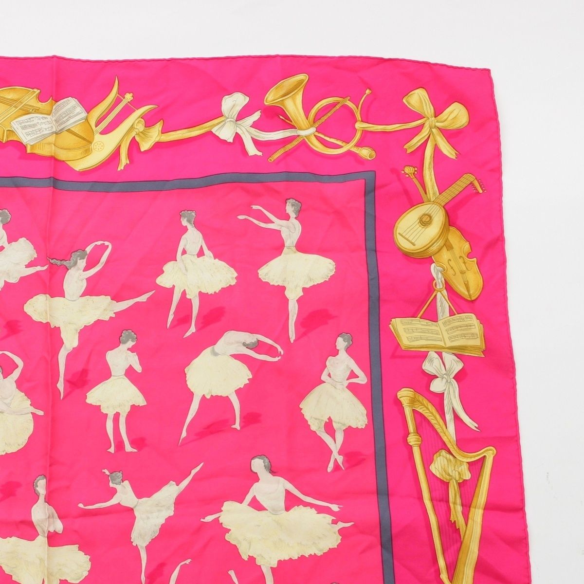 Hermes Carre 90 Silk la Danse Ballerina Scarf Pink — view 3
