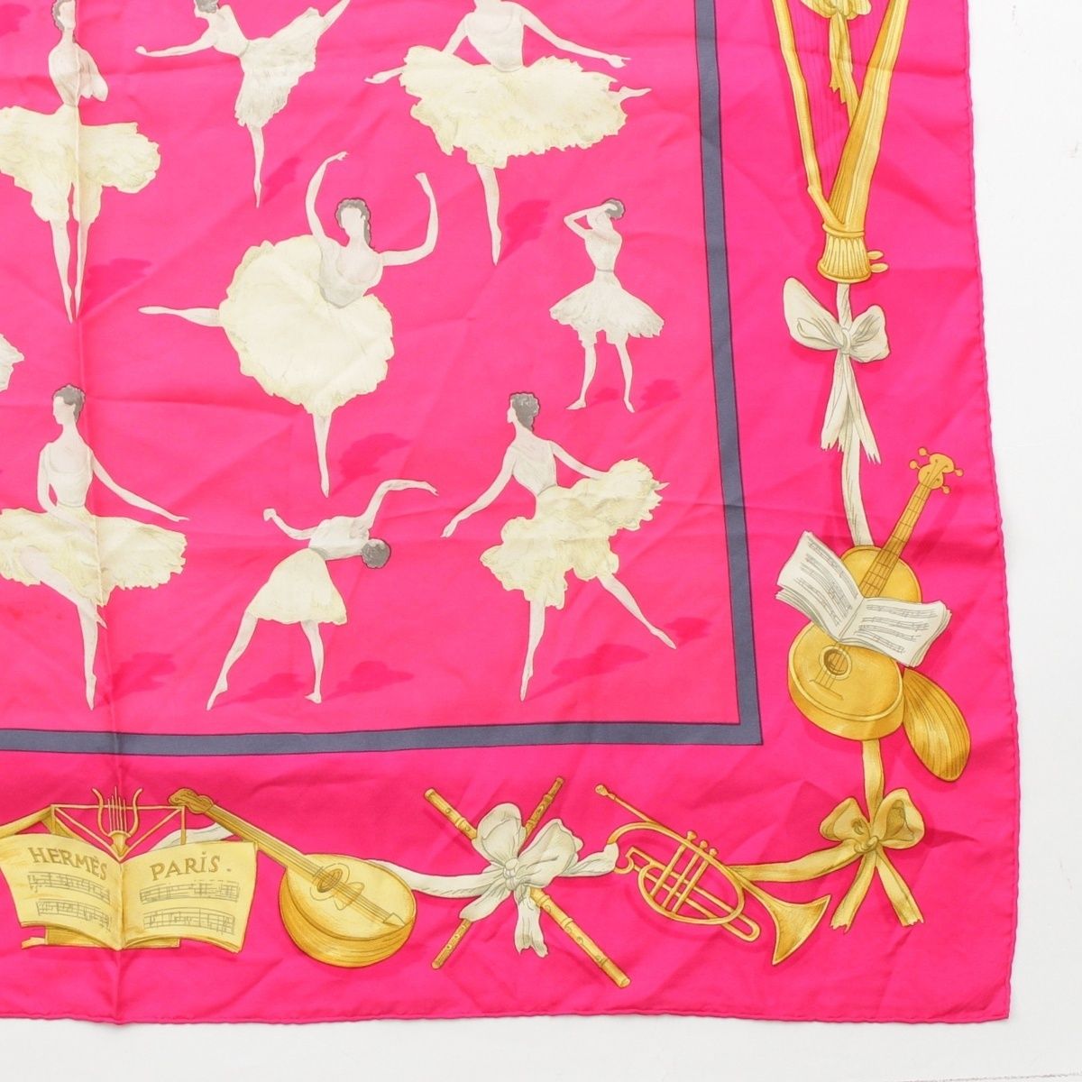 Hermes Carre 90 Silk la Danse Ballerina Scarf Pink — view 5