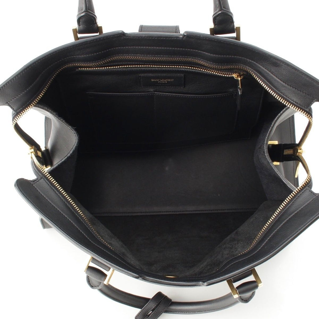 Saint Laurent Cabas Chic Line 2-Way Handbag Black — view 6