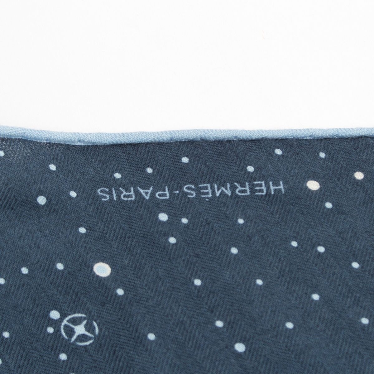 Hermes Losange Cashmere Silk Odyssey Spaceship Diamond Large Shawl Navy — view 8