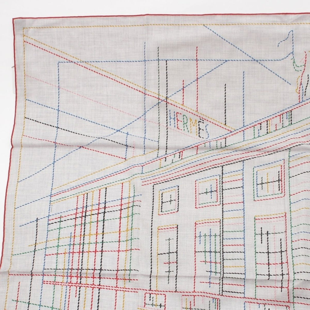 Hermes Cashmere Silk Carre Geant Pique Sellier Series Scarf Multicolor — view 2