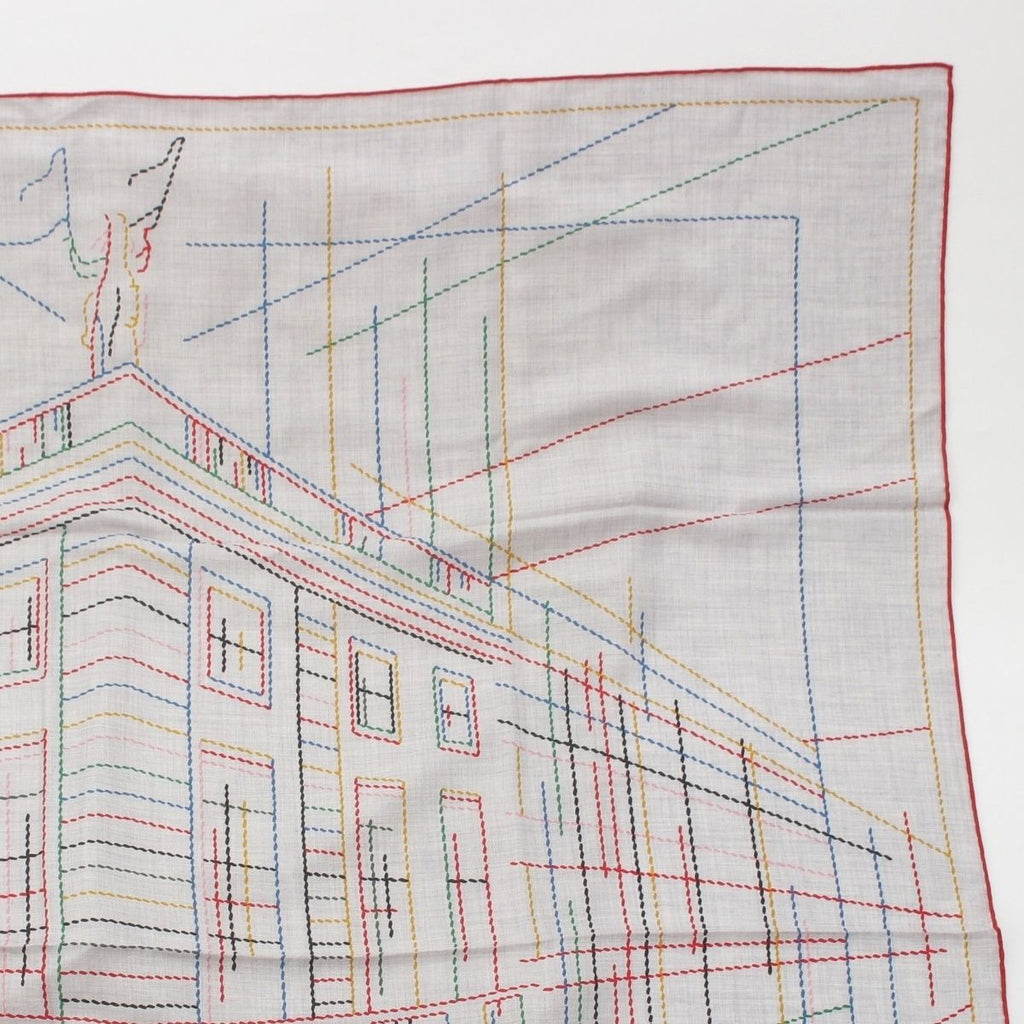 Hermes Cashmere Silk Carre Geant Pique Sellier Series Scarf Multicolor — view 3