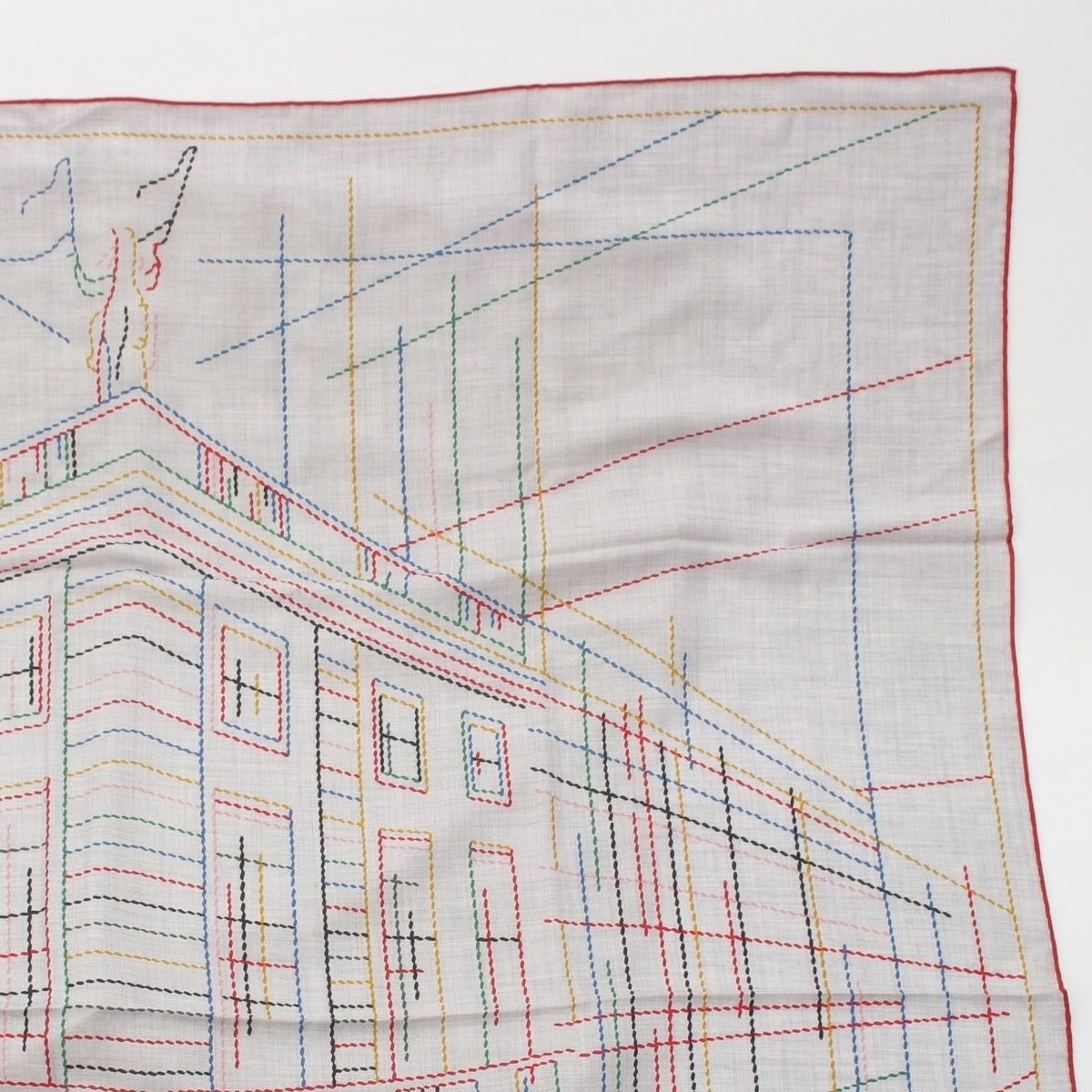 Hermes Cashmere Silk Carre Geant Pique Sellier Series Scarf Multicolor — view 3