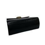 Celine Vintage Gancini Logo Leather Handbag Mini Tote Black — view 7