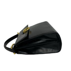 Celine Vintage Gancini Logo Leather Handbag Mini Tote Black — view 5