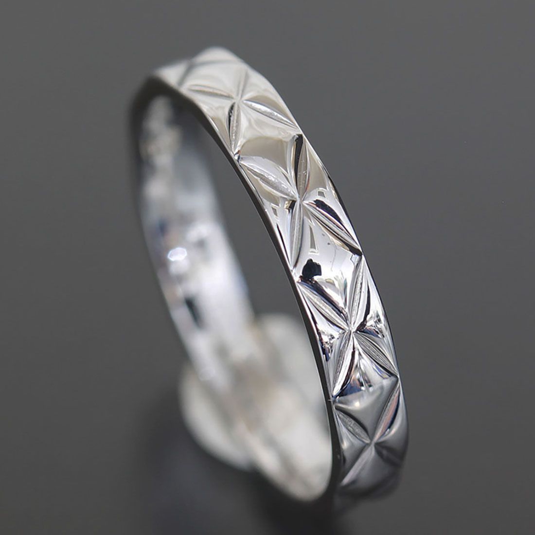 Chanel Quilted Ring Silver