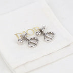 Dior CD Navy Earrings Metal