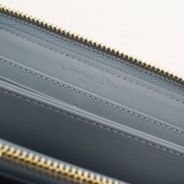 Dior Voyageur Wallet Zip Around Lambskin — view 6