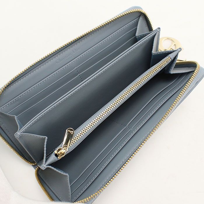 Dior Voyageur Wallet Zip Around Lambskin — view 3