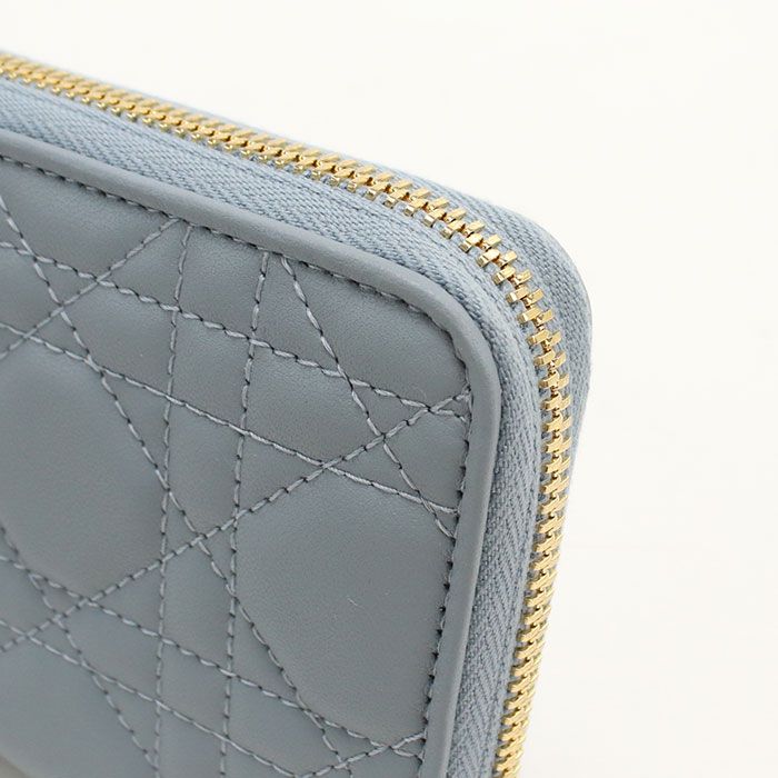 Dior Voyageur Wallet Zip Around Lambskin — view 7