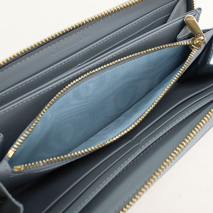 Dior Voyageur Wallet Zip Around Lambskin — view 4