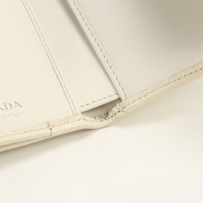 Prada Vitello Daino Leather Trifold Wallet Calfskin — view 7