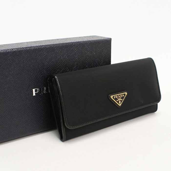Prada Tessuto Triangle Uzo Wallet Bifold Nylon