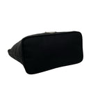 Prada Triangle Logo Nylon Leather Mini Tote Shoulder Bag Black — view 7