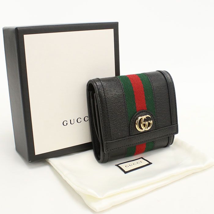 Gucci Compact Wallet Ophidia Bifold Leather