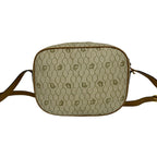 Dior Honeycomb Pattern Leather Mini Shoulder Bag Crossbody Pochette Beige — view 3