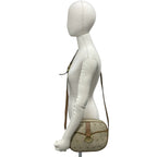 Dior Honeycomb Pattern Leather Mini Shoulder Bag Crossbody Pochette Beige — view 2