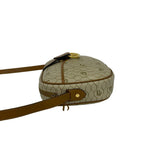 Dior Honeycomb Pattern Leather Mini Shoulder Bag Crossbody Pochette Beige — view 5