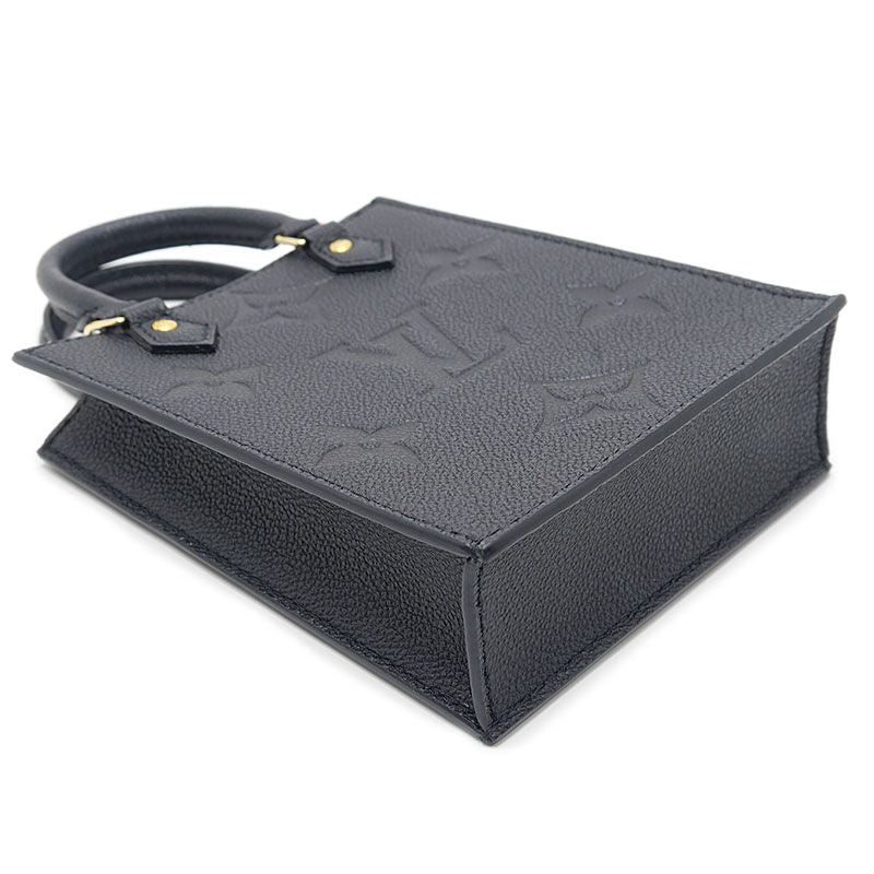 Louis Vuitton LV Petite Sac Plat Noir Empreinte Handbag — view 3