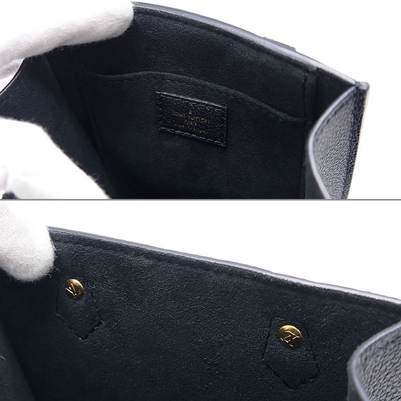 Louis Vuitton LV Petite Sac Plat Noir Empreinte Handbag — view 8