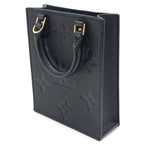 Louis Vuitton LV Petite Sac Plat Noir Empreinte Handbag — view 2