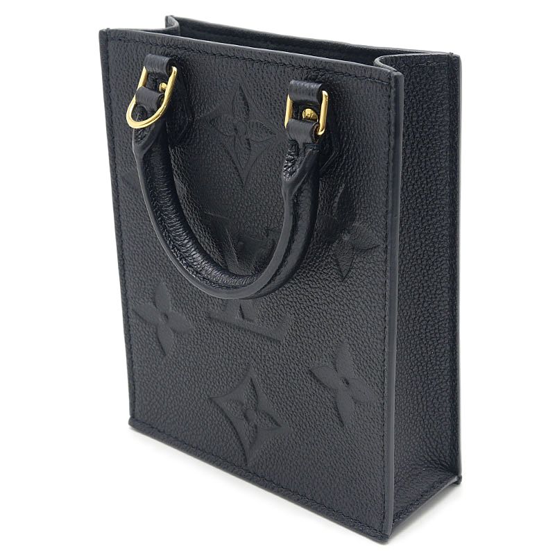 Louis Vuitton LV Petite Sac Plat Noir Empreinte Handbag — view 2