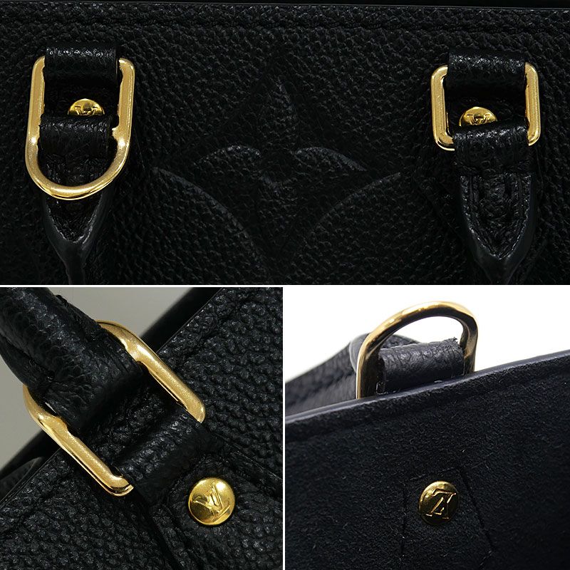 Louis Vuitton LV Petite Sac Plat Noir Empreinte Handbag — view 6