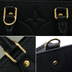 Louis Vuitton LV Petite Sac Plat Noir Empreinte Handbag — view 6
