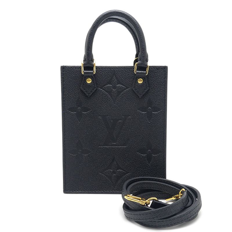Louis Vuitton LV Petite Sac Plat Noir Empreinte Handbag