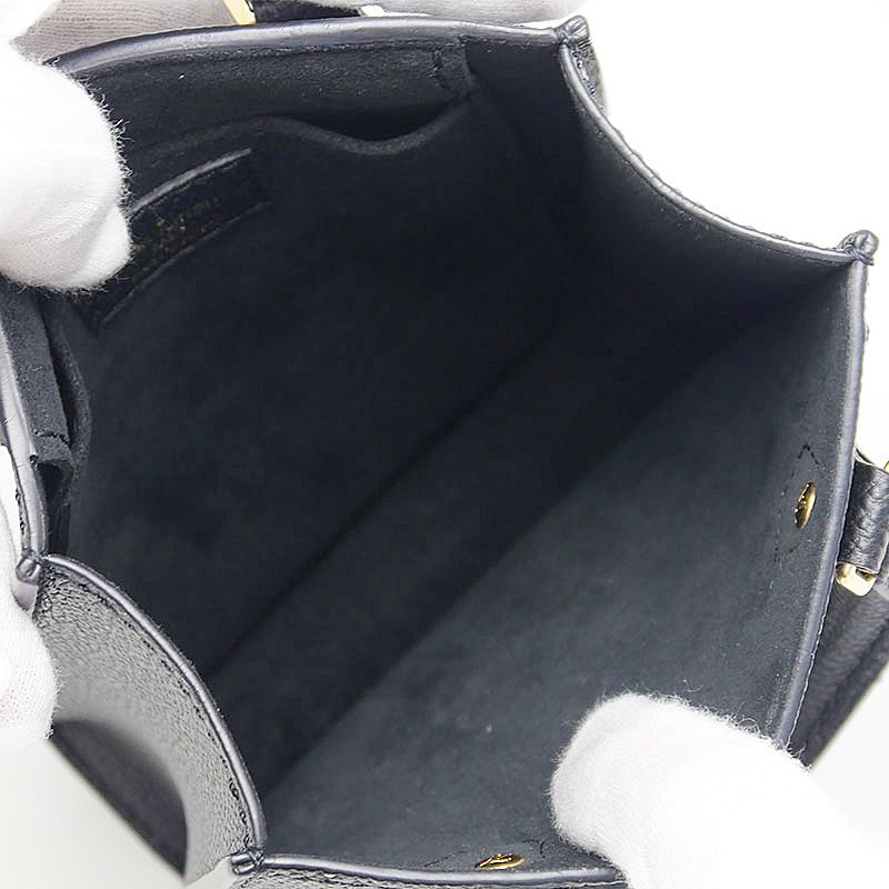 Louis Vuitton LV Petite Sac Plat Noir Empreinte Handbag — view 7