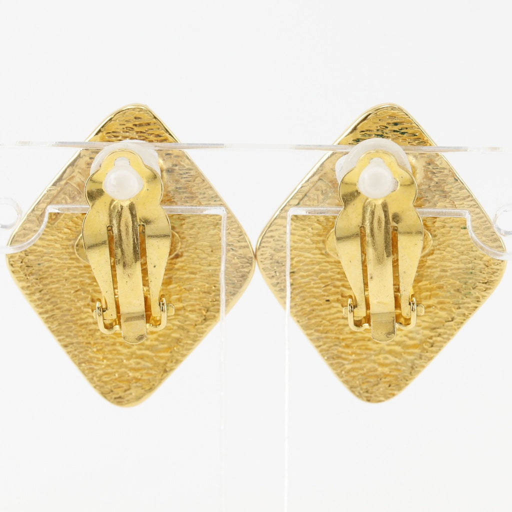 Chanel CC Logo Vintage Gold Plated Earrings — view 3