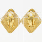 Chanel CC Logo Vintage Gold Plated Earrings — view 3