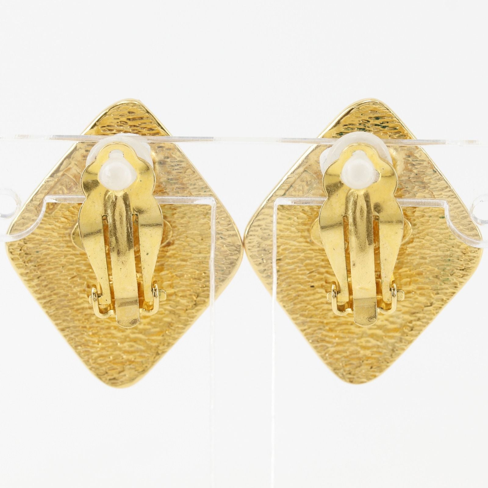 Chanel CC Logo Vintage Gold Plated Earrings — view 3