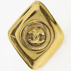 Chanel CC Logo Vintage Gold Plated Earrings — view 6