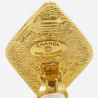 Chanel CC Logo Vintage Gold Plated Earrings — view 8