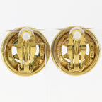 Chanel CC Logo Vintage Gold Plated Earrings — view 3