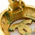 Chanel CC Logo Vintage Gold Plated Earrings — view 5