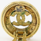 Chanel CC Logo Vintage Gold Plated Earrings — view 6