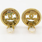 Chanel CC Logo Vintage Gold Plated Earrings — view 4