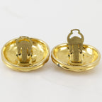 Chanel CC Logo Quilted Vintage Gold Plated 25 Earrings — view 6