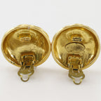 Chanel CC Logo Quilted Vintage Gold Plated 25 Earrings — view 5