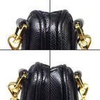 Prada Shoulder Bag Mini Chain Bag Black Saffiano Luc Gold — view 7