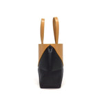 Loewe Tote Bag Puzzle Fold Mini Warm Desert Black Calfskin Gold — view 3