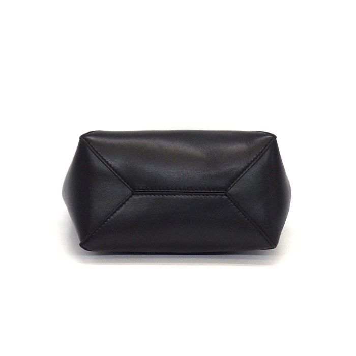 Loewe Tote Bag Puzzle Fold Mini Warm Desert Black Calfskin Gold — view 4