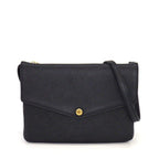 Louis Vuitton Shoulder Bag Black Monogram Empreinte Leather Gold